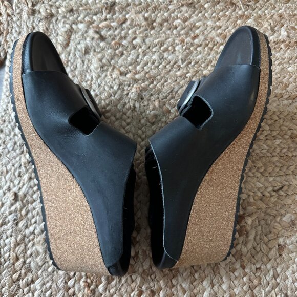 Birkenstock Nora Big Buckle Sandals – Black – Silver Buckles – Size EU 38 / US W - Picture 10 of 13